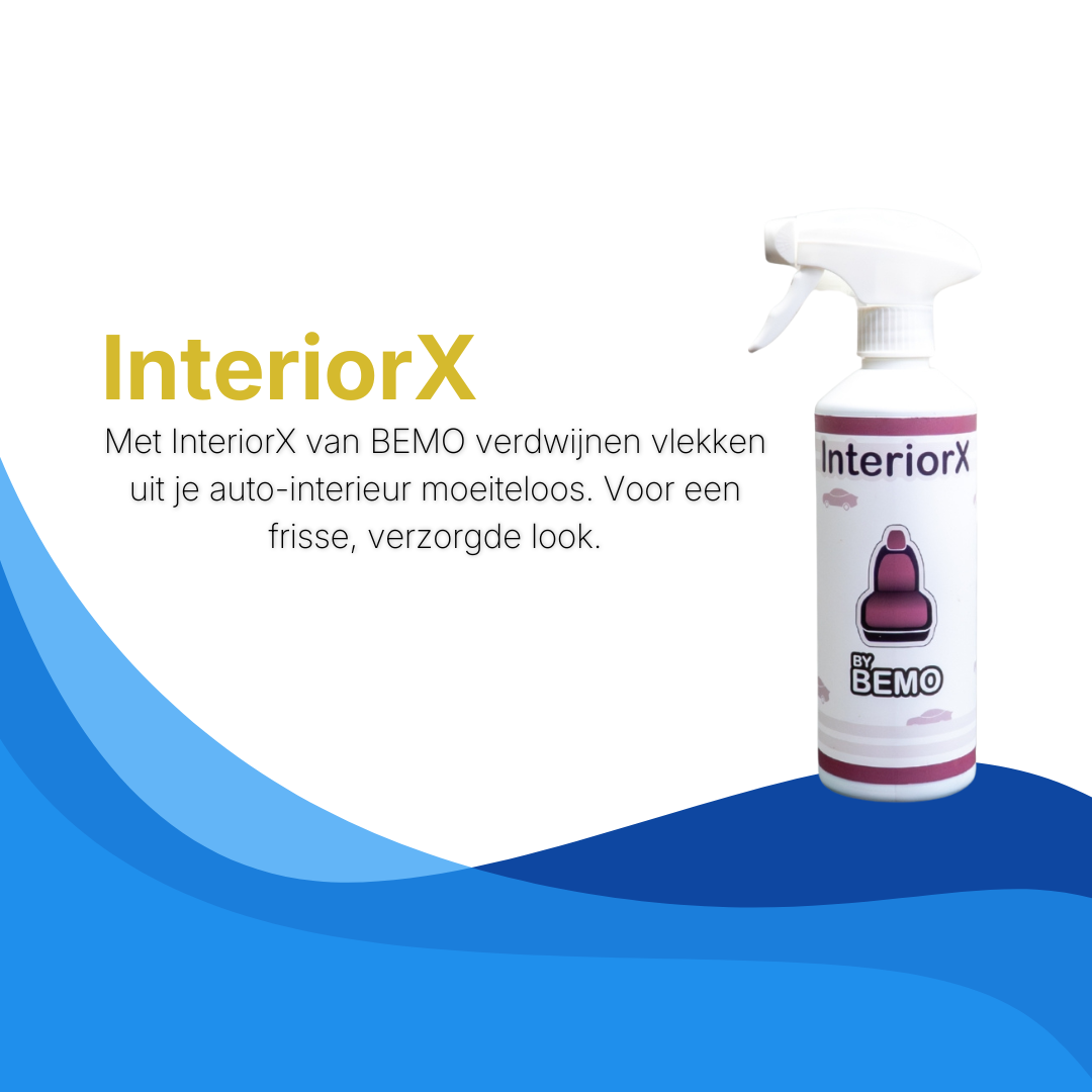 BEMO InteriorX Auto Interieurreiniger – Dieptereiniging voor Stoelen, Bekleding & Interieur (500 ml spray)
