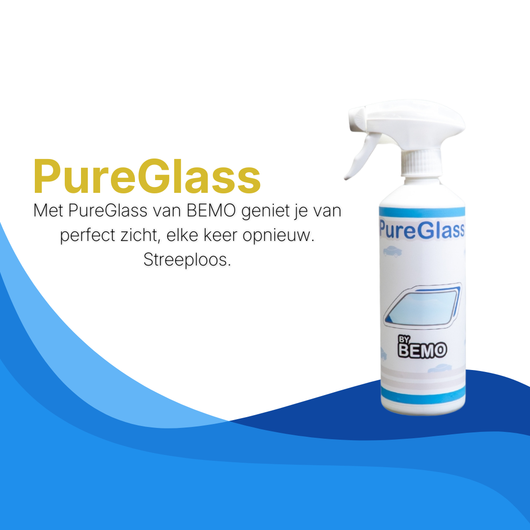 BEMO PureGlass Auto Glas Reiniger – Streeploze Ruitenreiniger voor Auto & Voertuigen (500 ml spray)